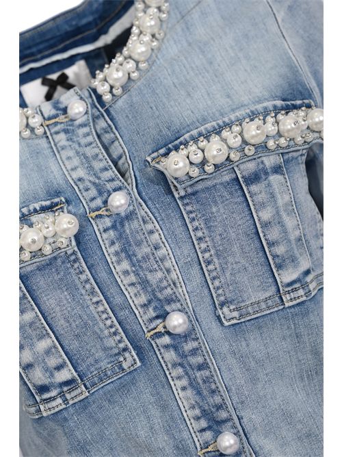 Giubbino di jeans con ricamo perle NO SECRETS | 261NS202BLEACH